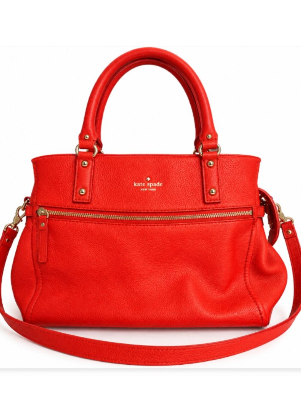 Kate Spade New York Cobble Hill Little Murphy Satchel Red Pebbled Leather